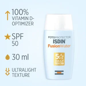 ضد آفتاب فیوژن واتر SPF50 بدون رنگ ایزدین